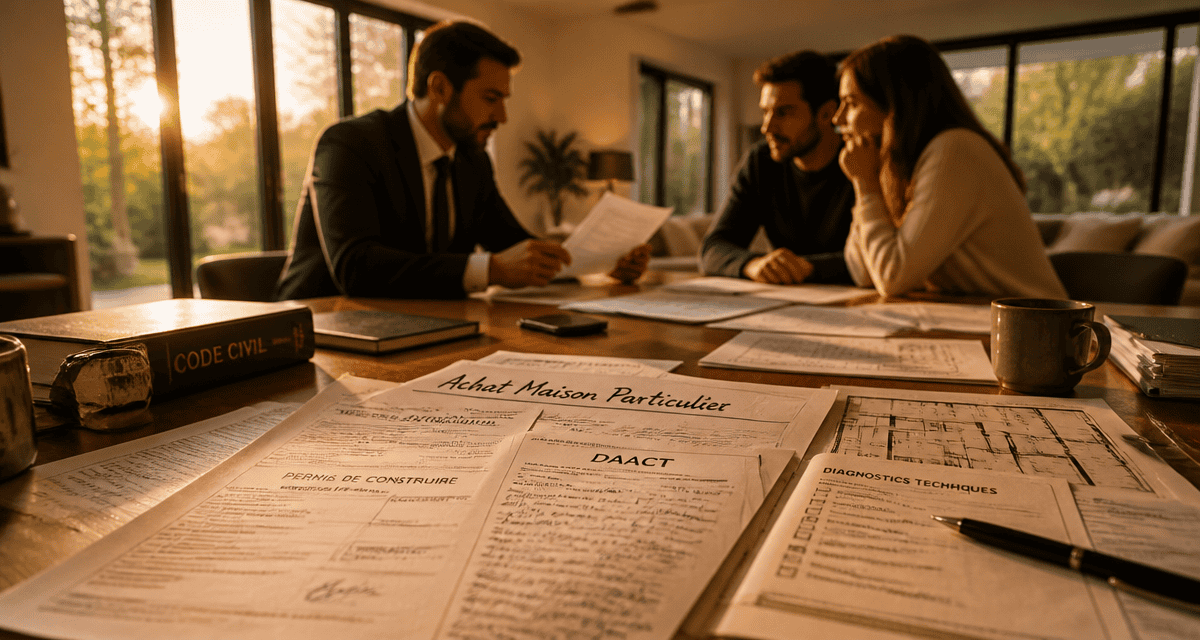 allintitle:acheter une maison construite par un particulier, salon, documents officiels, notaire
