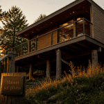 constructeur maison sur pilotis ossature bois crépuscule