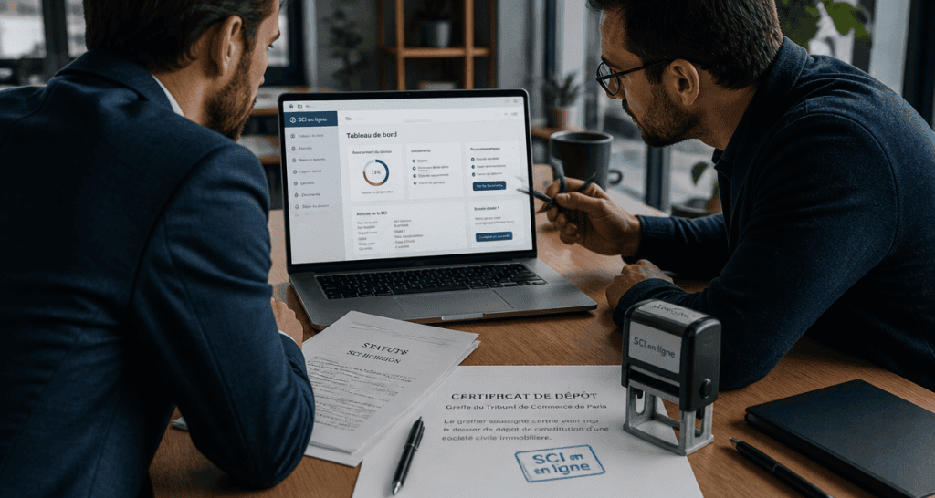 création sci en ligne associés ordinateur
