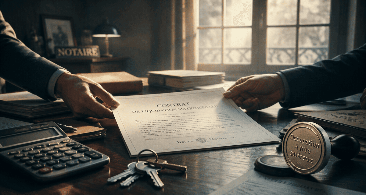 divorce occupation à titre onéreux avec crédit en cours