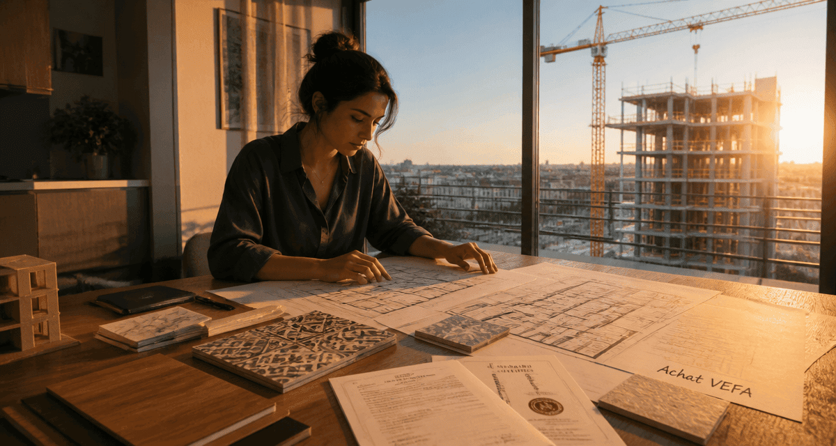Faut il acheter en VEFA aujourd'hui, femme consultant plans et chantier