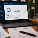 logiciel de gestion locative sur ordinateur portable