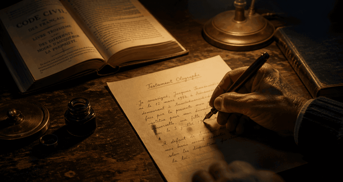 Olographe testament definition main rédige feuille