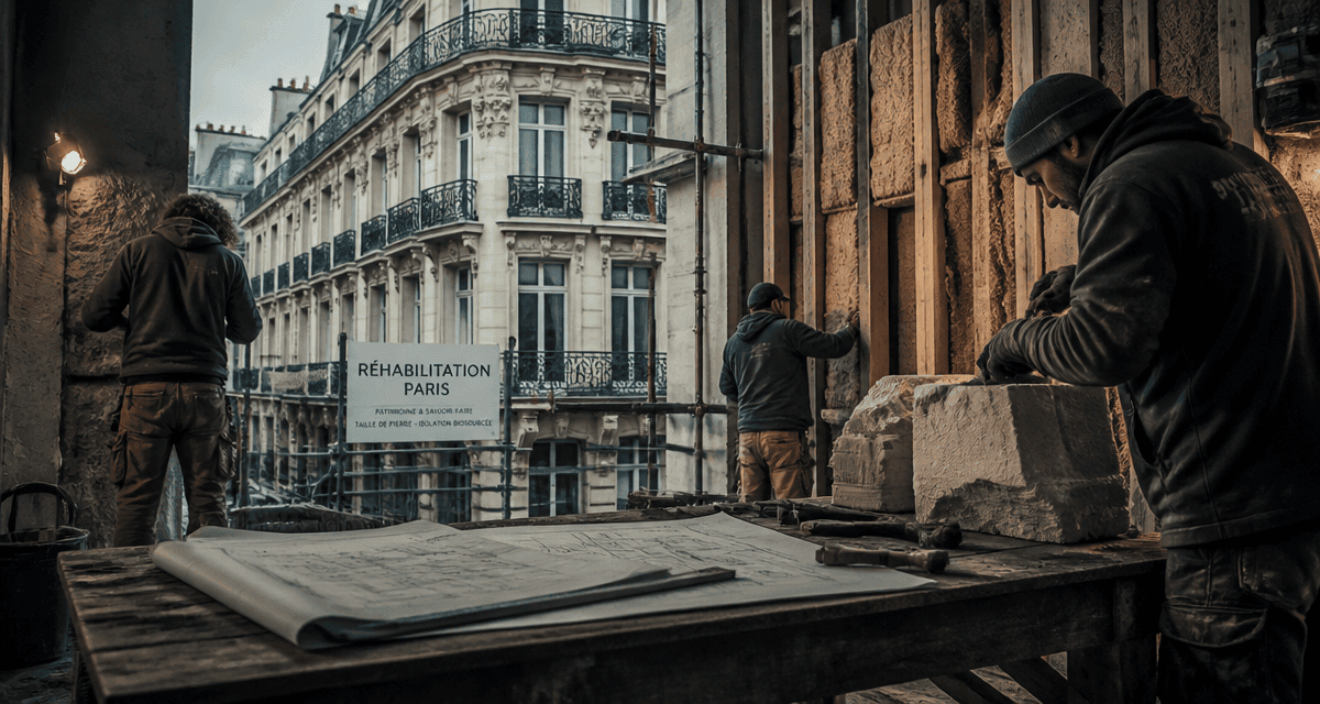 réhabilitation de bâtiments anciens Paris artisans chantier haussmannien