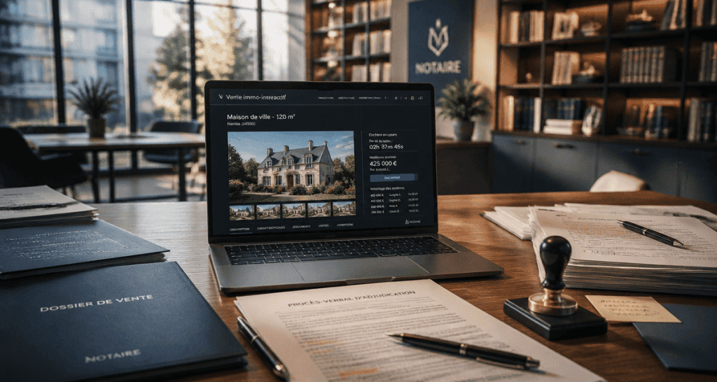 vente en immo interactif sur ordinateur en étude notariale