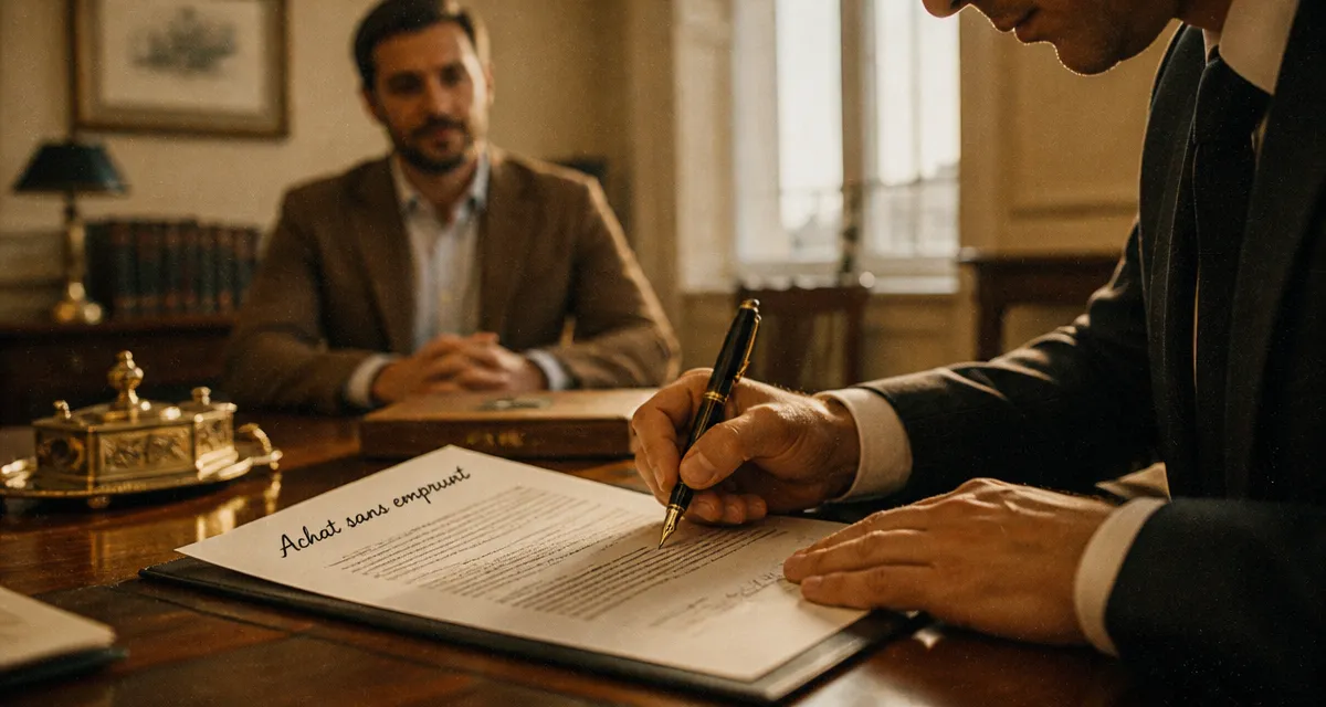 compromis de vente sans emprunt chez le notaire