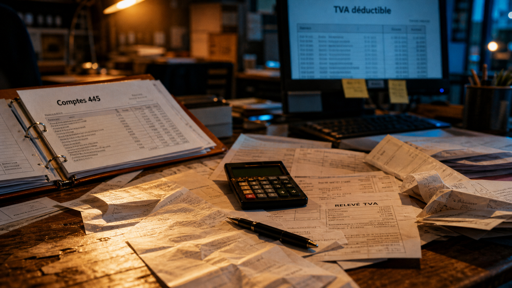 Compte tva deductible 44562 44566, factures et calcul TVA pour trésorerie