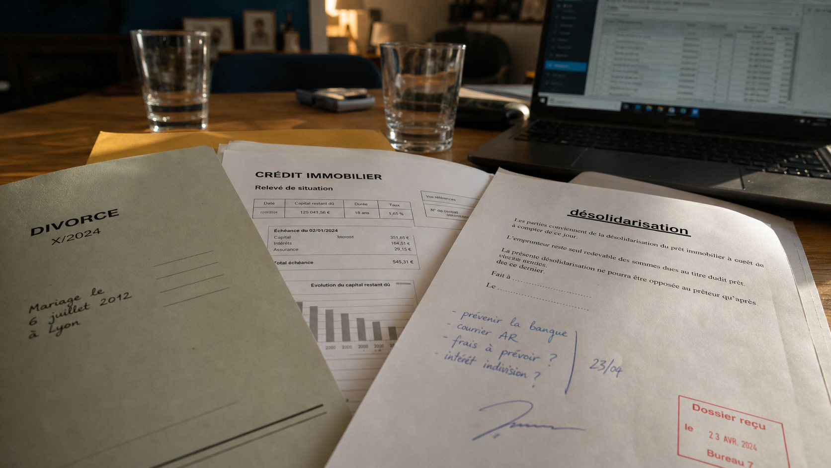 Divorce et crédit immobilier en cours : dossier de désolidarisation