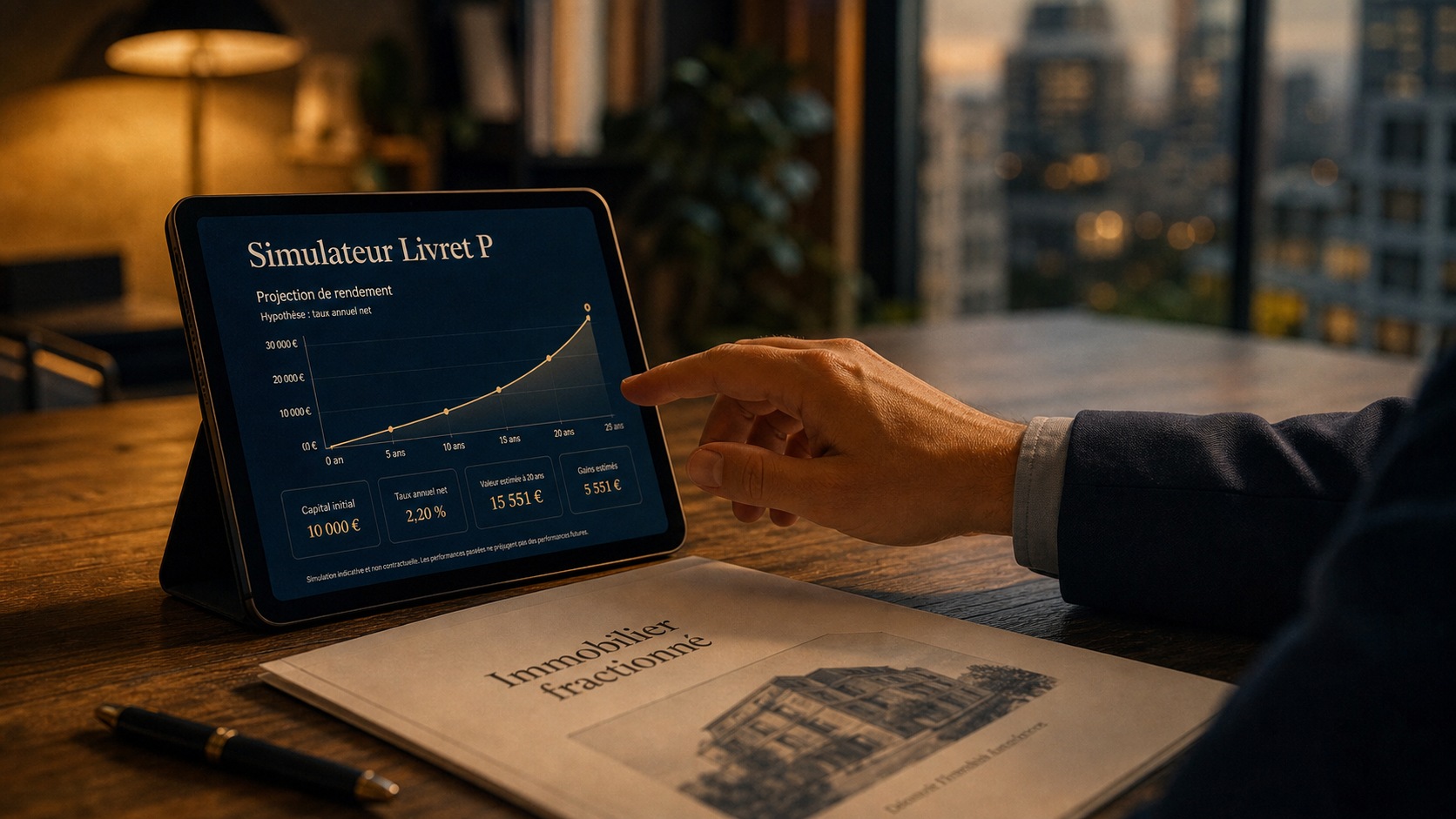 Livret P : simulateur de rendement et immobilier fractionné