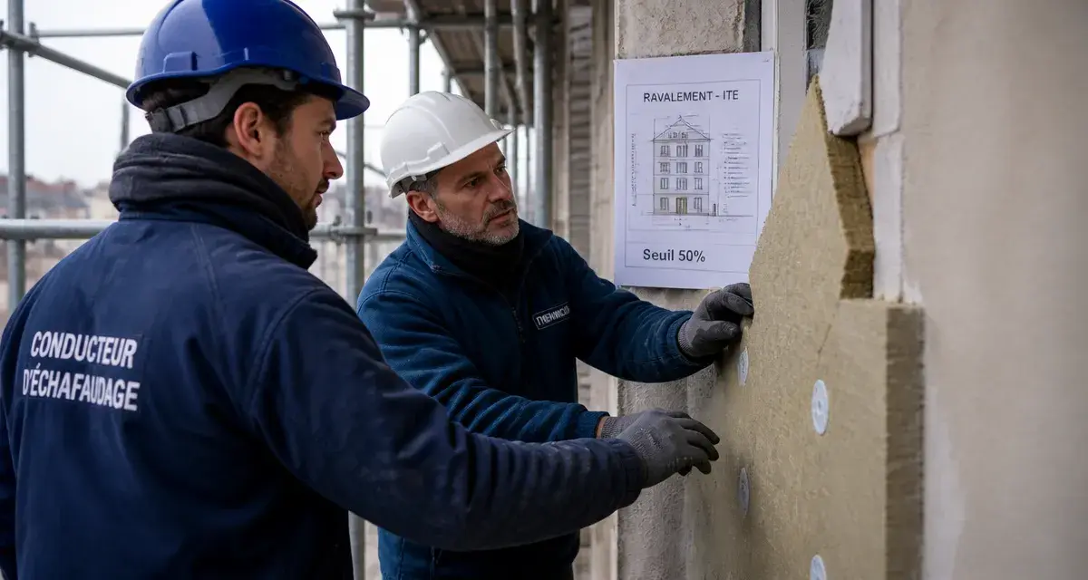 Obligation isolation extérieure immeuble ancien, seuil 50%