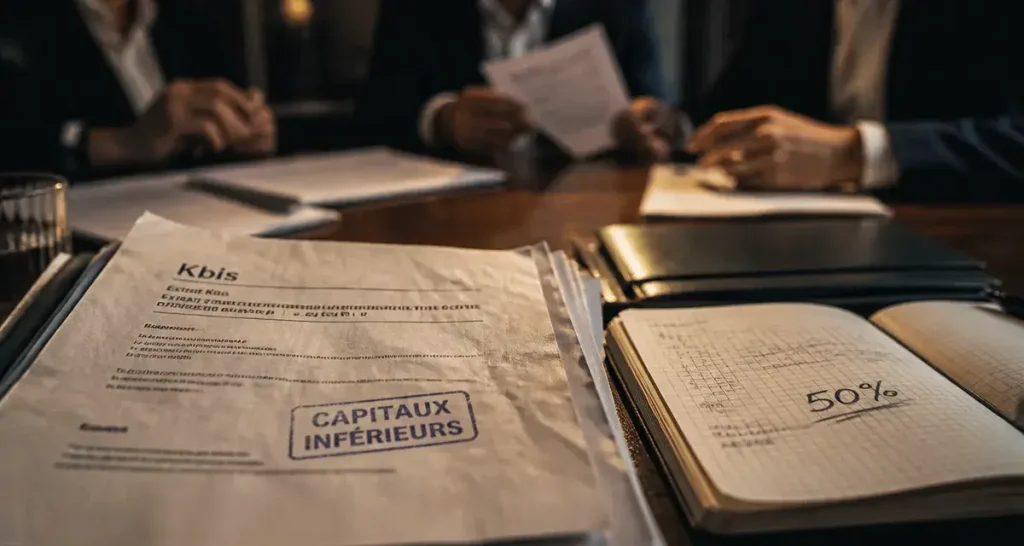 Perte de la moitié du capital social : documents comptables et calcul 50%