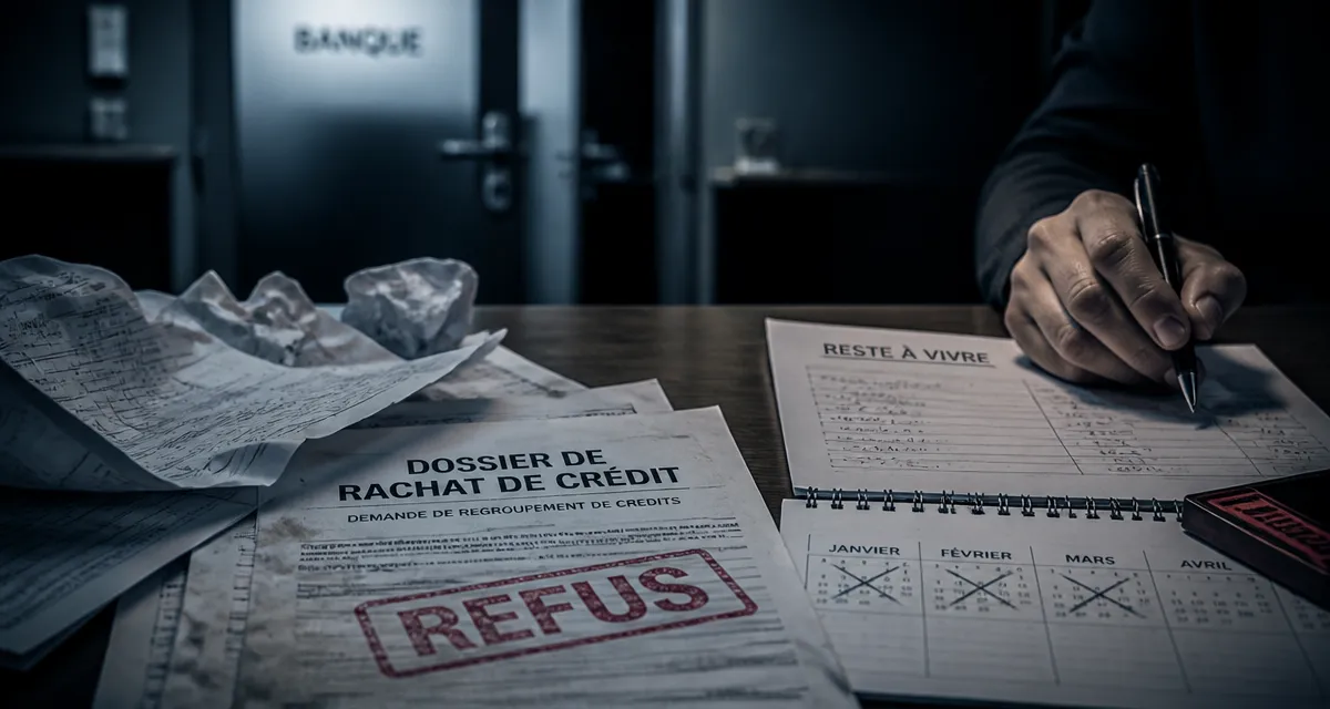 Rachat de crédit refusé partout : que faire pour débloquer sa situation financière