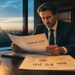 chef d'entreprise analysant dossier usufruit SCPI