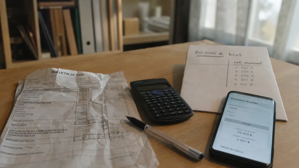 80000 brut en net : fiche de paie, calculatrice et simulateur