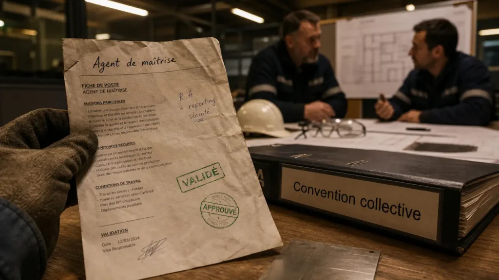 Agent de maitrise cadre ou non cadre : fiche de poste et convention collective