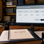 Calcul plus value immobilière SCI en bureau de notaire, documents et simulateur