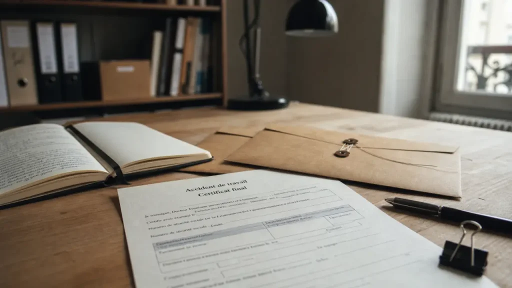 Certificat final accident de travail : document et envoi sous 24 heures