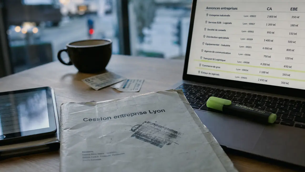 Cession entreprise lyon : prix, CA et EBE