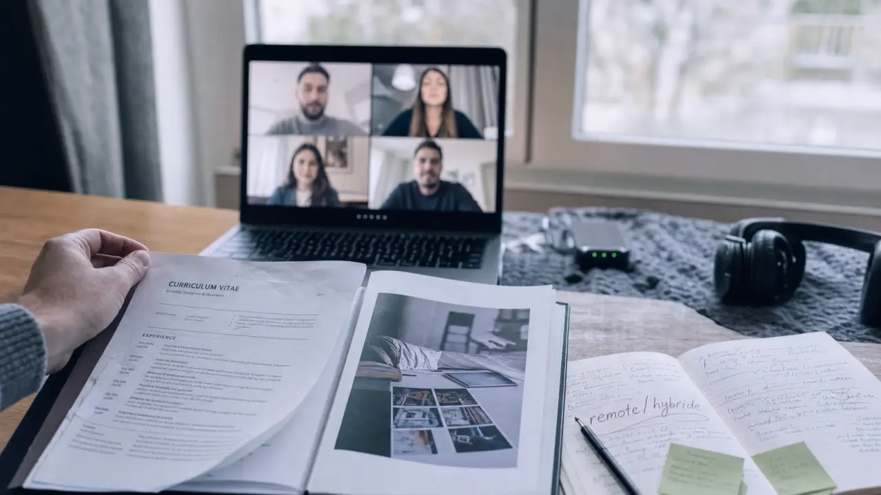 Mission en télétravail : CV et visioconférence sur ordinateur portable