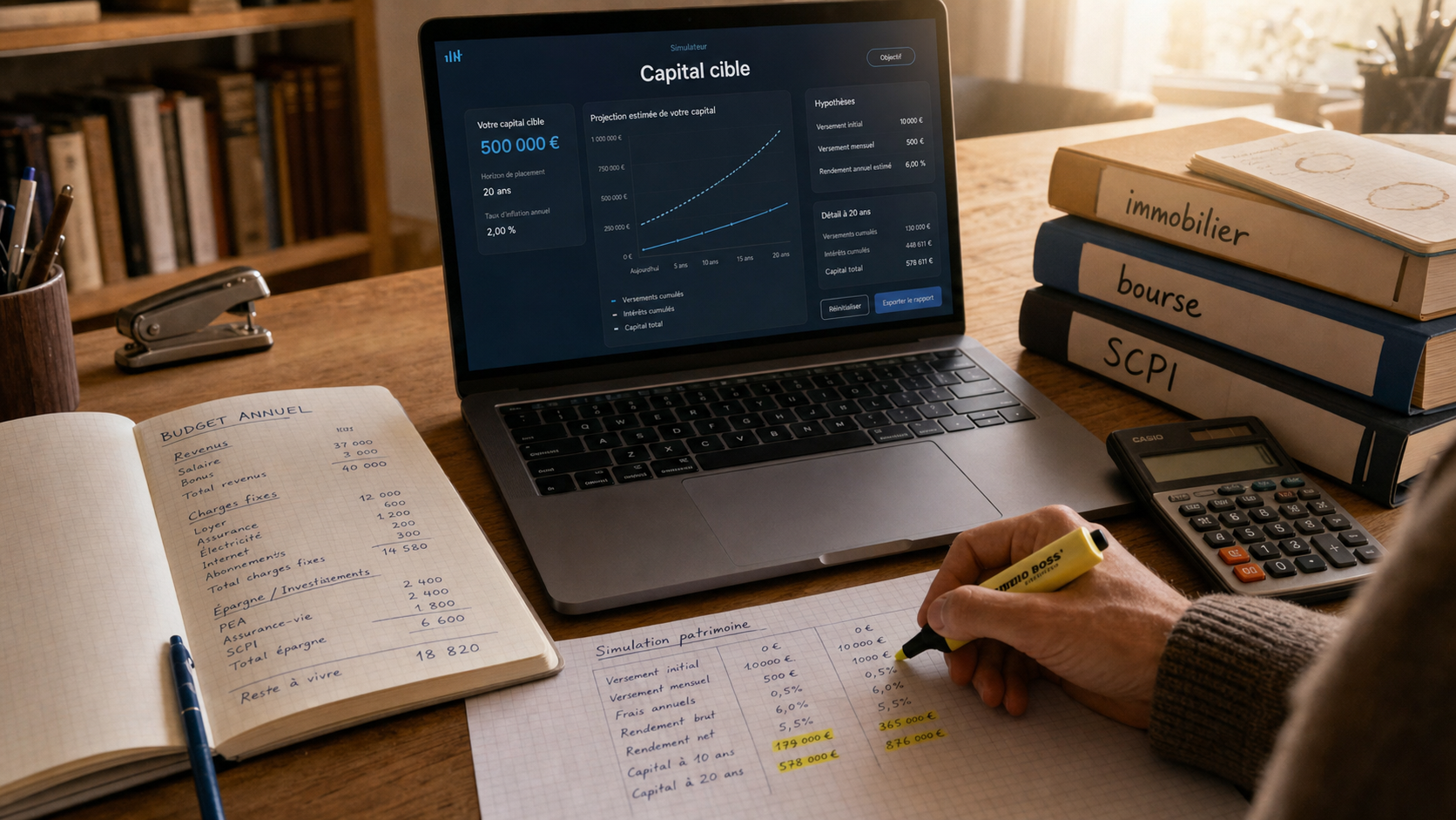 Objectif rentier : capital cible pour immobilier, ETF et SCPI