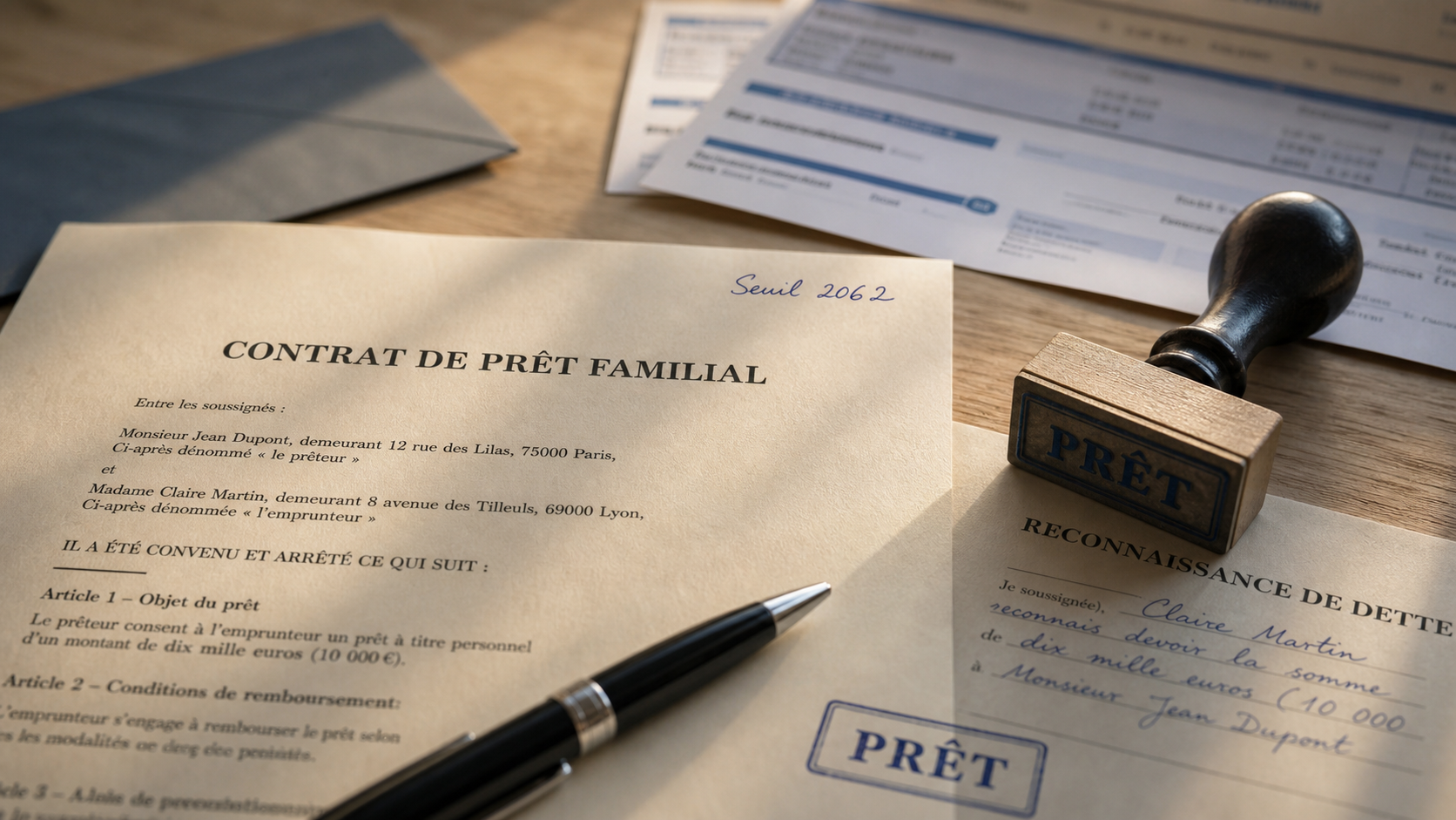 Prêt familial montant maximum : 1 500 € à 5 000 €