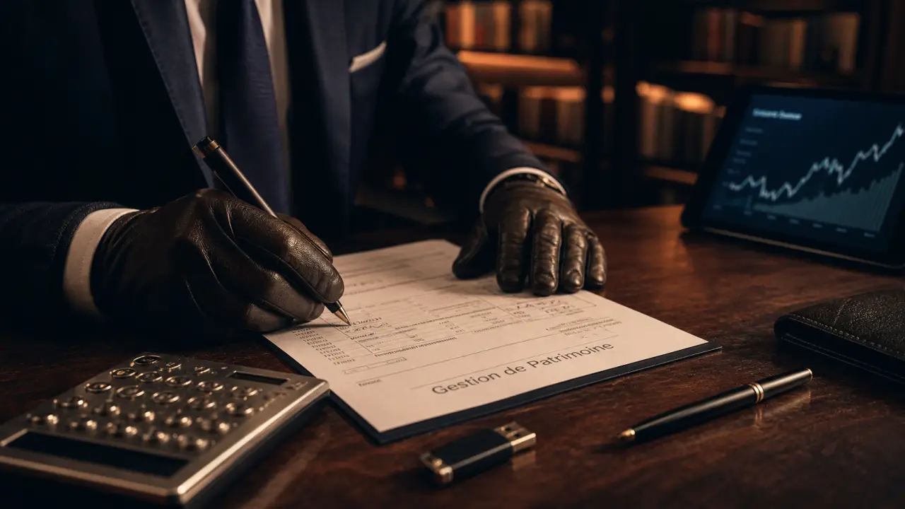 Salaire de gestionnaire de patrimoine : gestionnaire annotant des documents fiscaux
