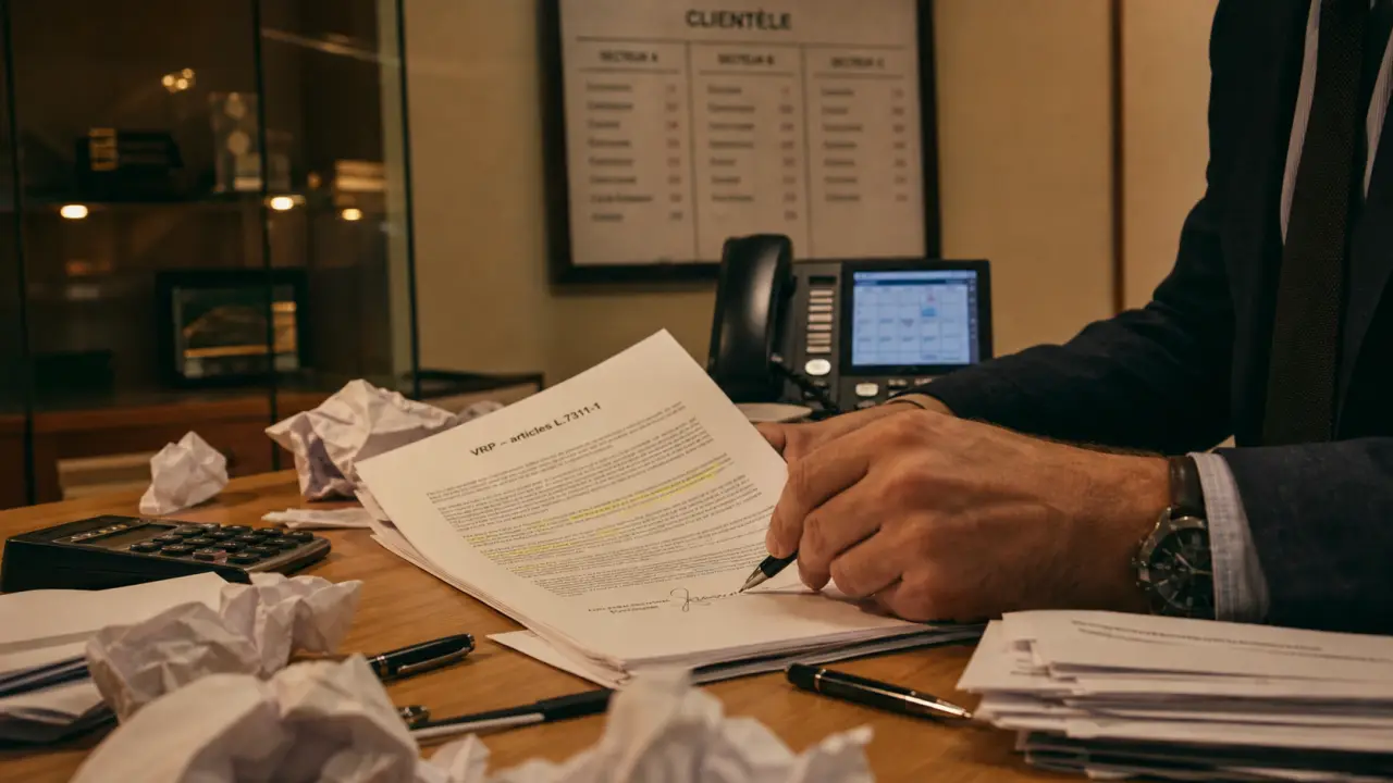 Photo : vrp contrat légal sur table, articles L.7311-1