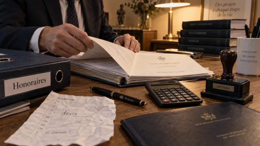 Consultation notaire : tarifs, honoraires libres et transparence des coûts