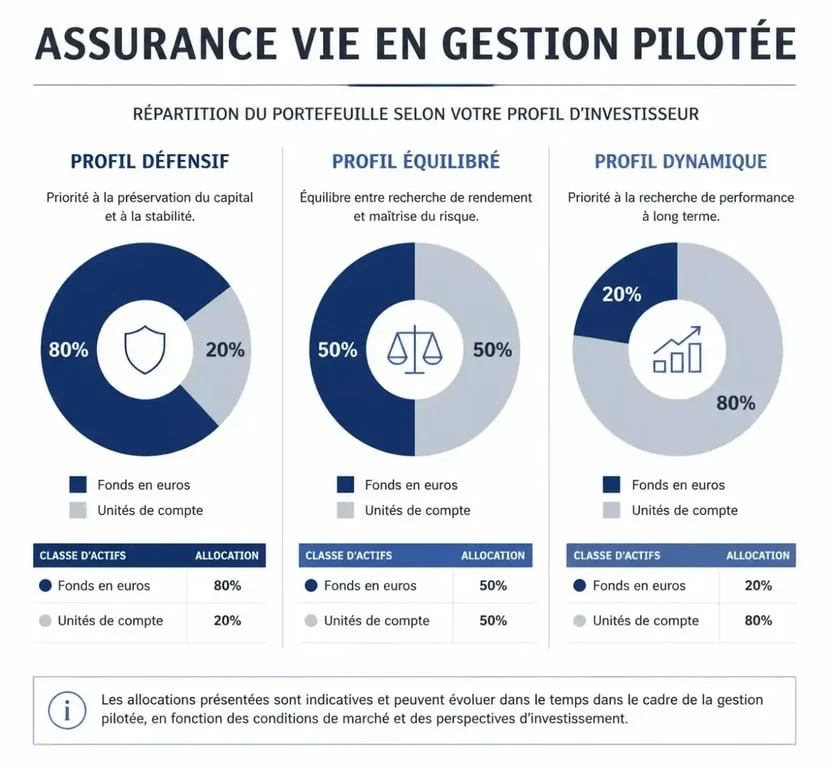 Répartition des profils de risque en assurance vie gestion pilotée