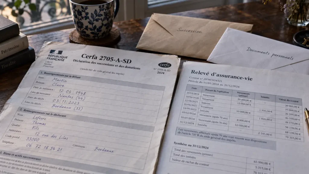 Déclaration partielle de succession : le Cerfa 2705-A-SD pour les versements après 70 ans